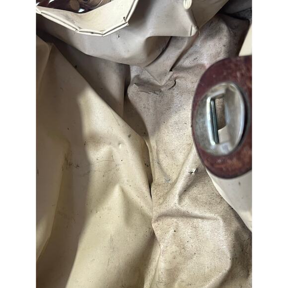 Vintage Wicker Woven Purse Boho Cottagecore Brown Leather Straps Womens handbag - Picture 6 of 6